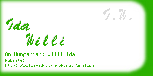 ida willi business card